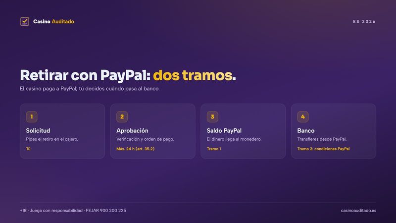 Retirar con PayPal: del casino al saldo de PayPal y del saldo de PayPal al banco