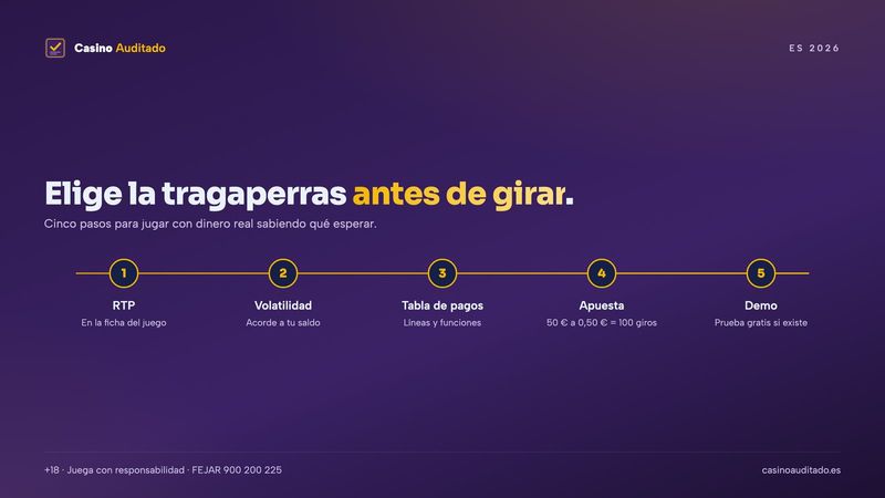 Cinco pasos para elegir una tragaperras online antes de jugar con dinero real